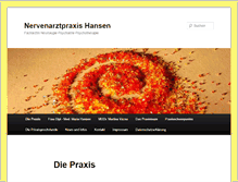 Tablet Screenshot of nervenarztpraxis-hansen.de